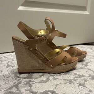 Tan Wedge Sandals